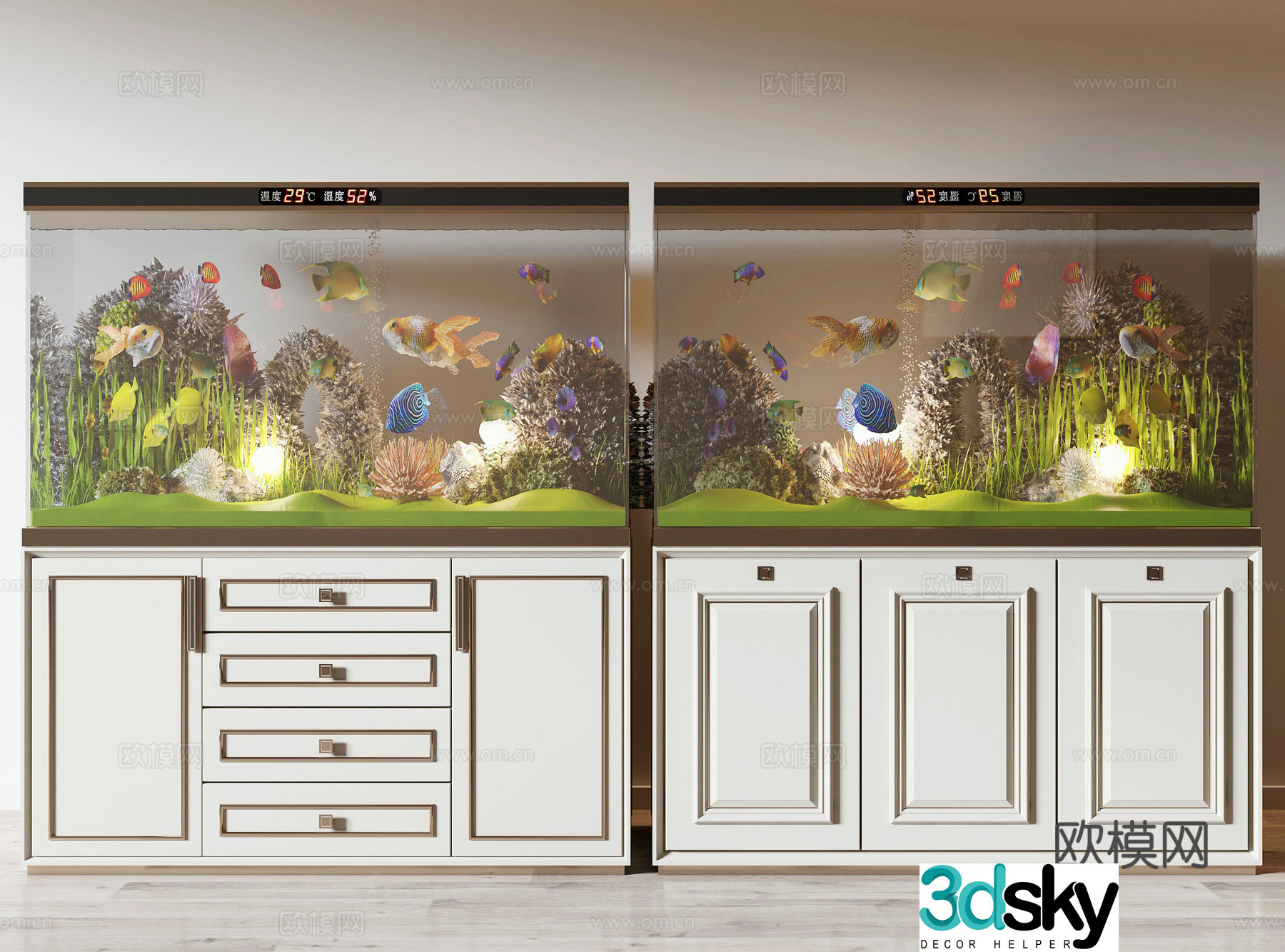 American fish tank 3d model
