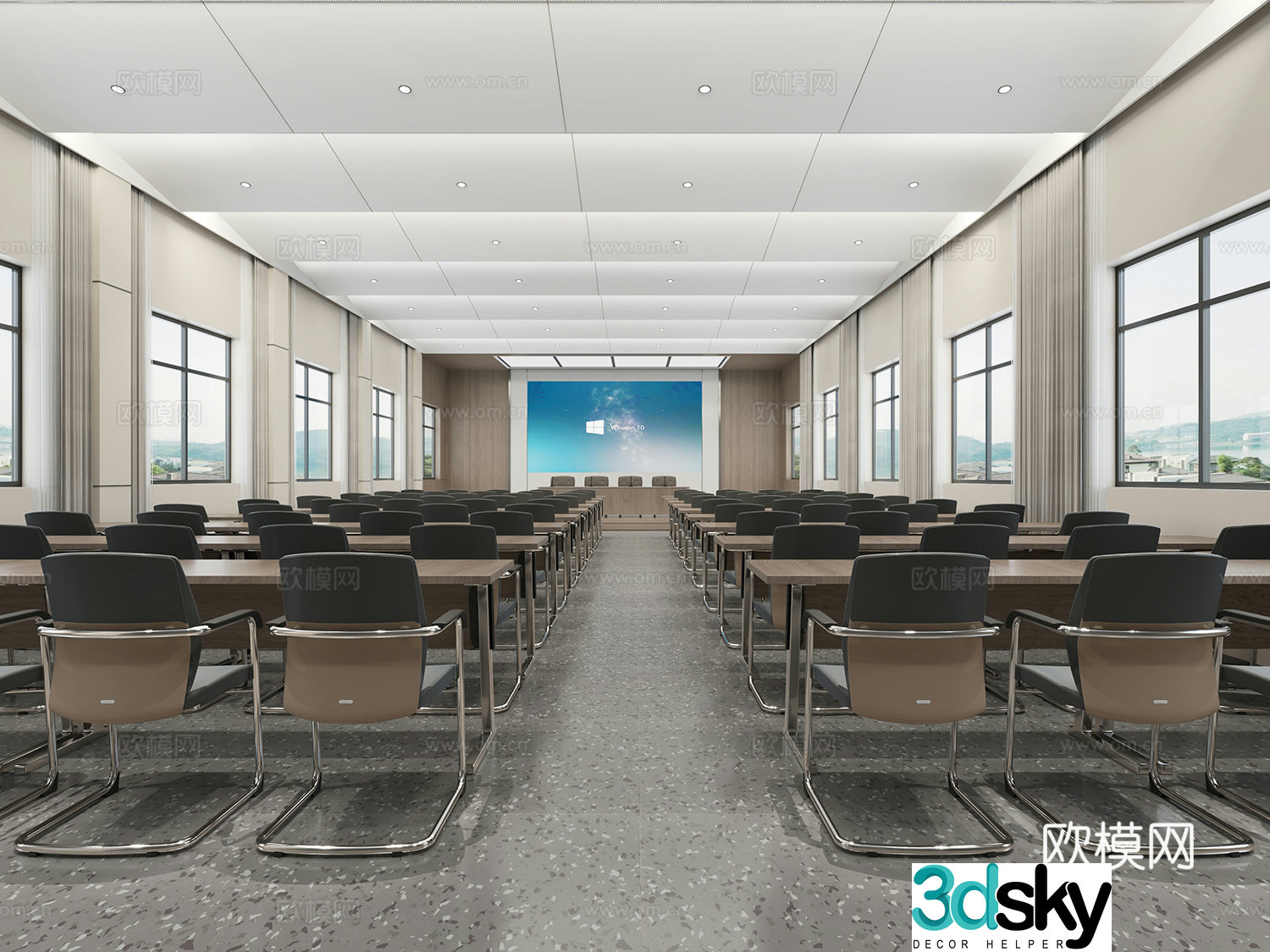 Modern lecture hall 3d model