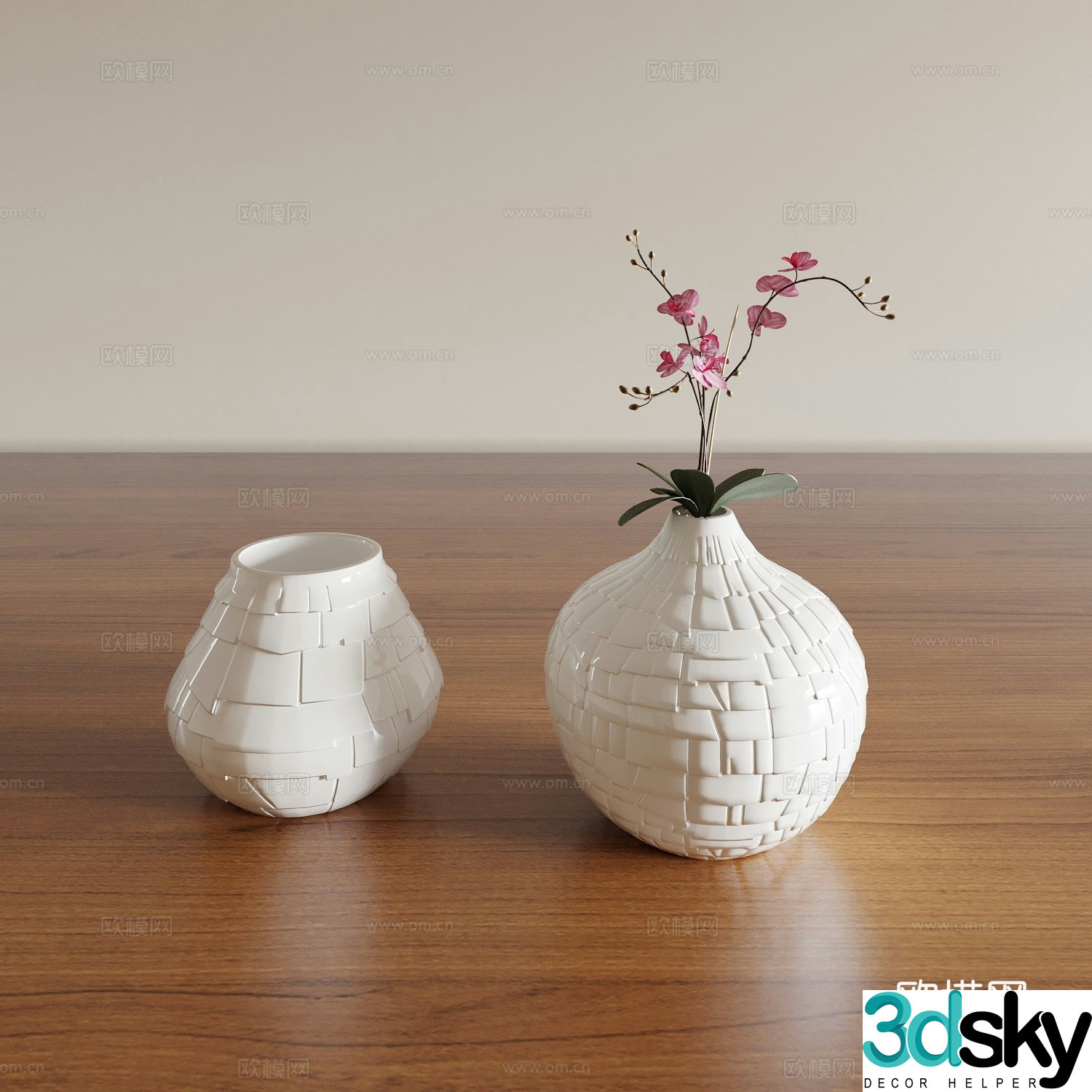 Vase Flower Art Flower Arrangement Green Plant Bonsai Pot Plant Indoor Green Plant Plant Ornament 3D Model