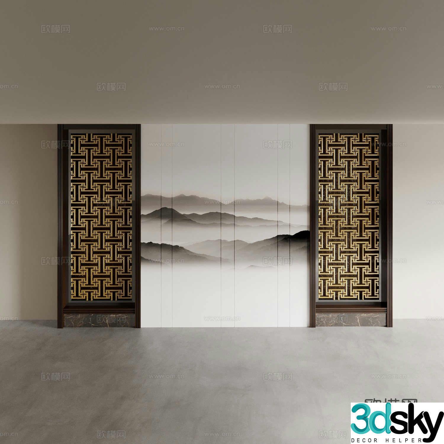 Background wall Bedside background wall Sofa background wall Living room background wall Bedroom background wall Porch 3D model