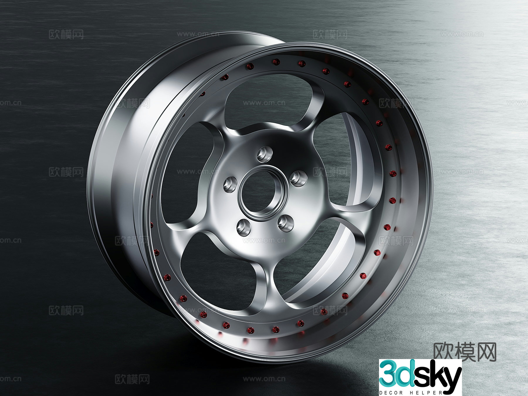 Modified wheel hub 3D model