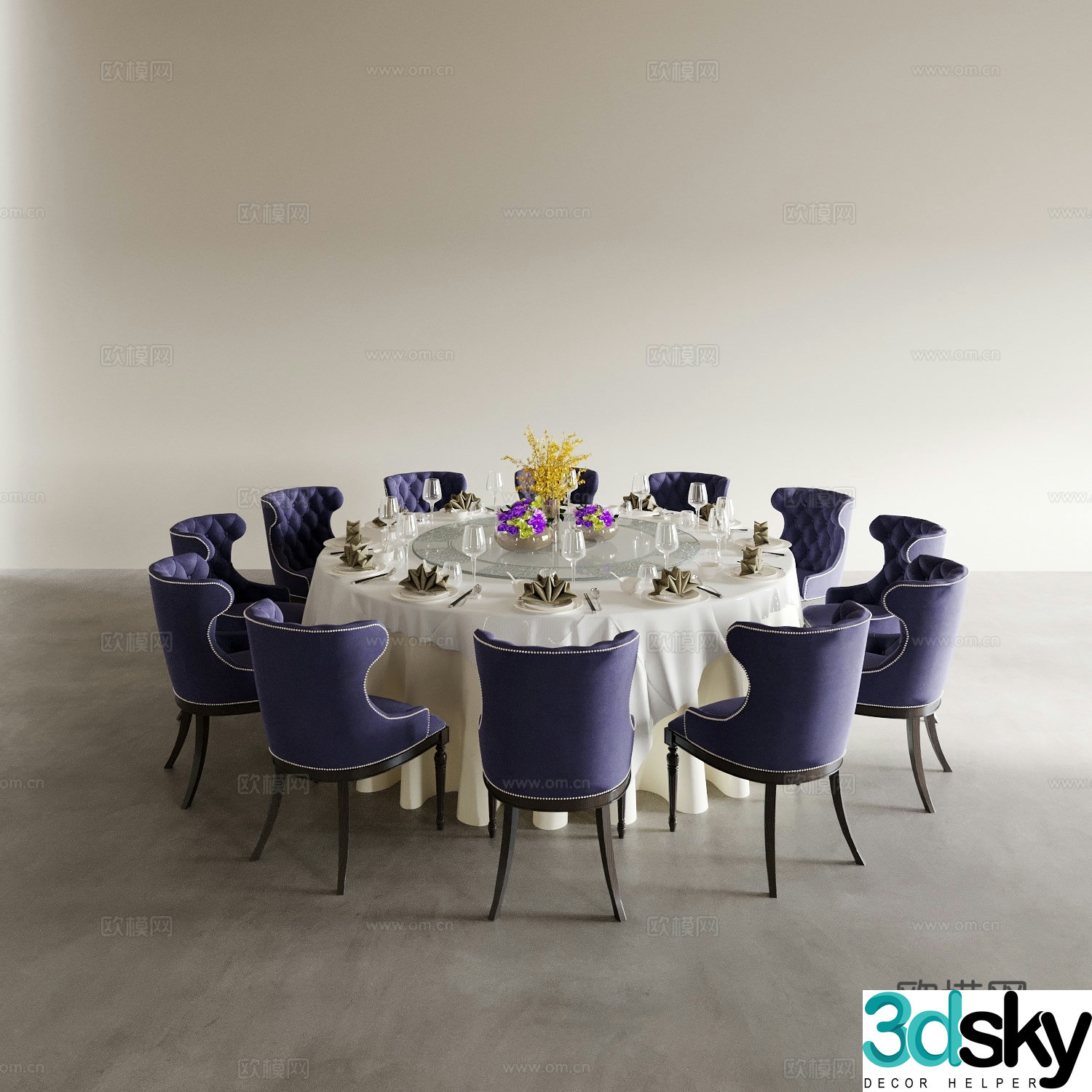 Dining table and chairs living and dining table and chairs dining table and chairs wine table and chair combination round wine table and chair 3D model