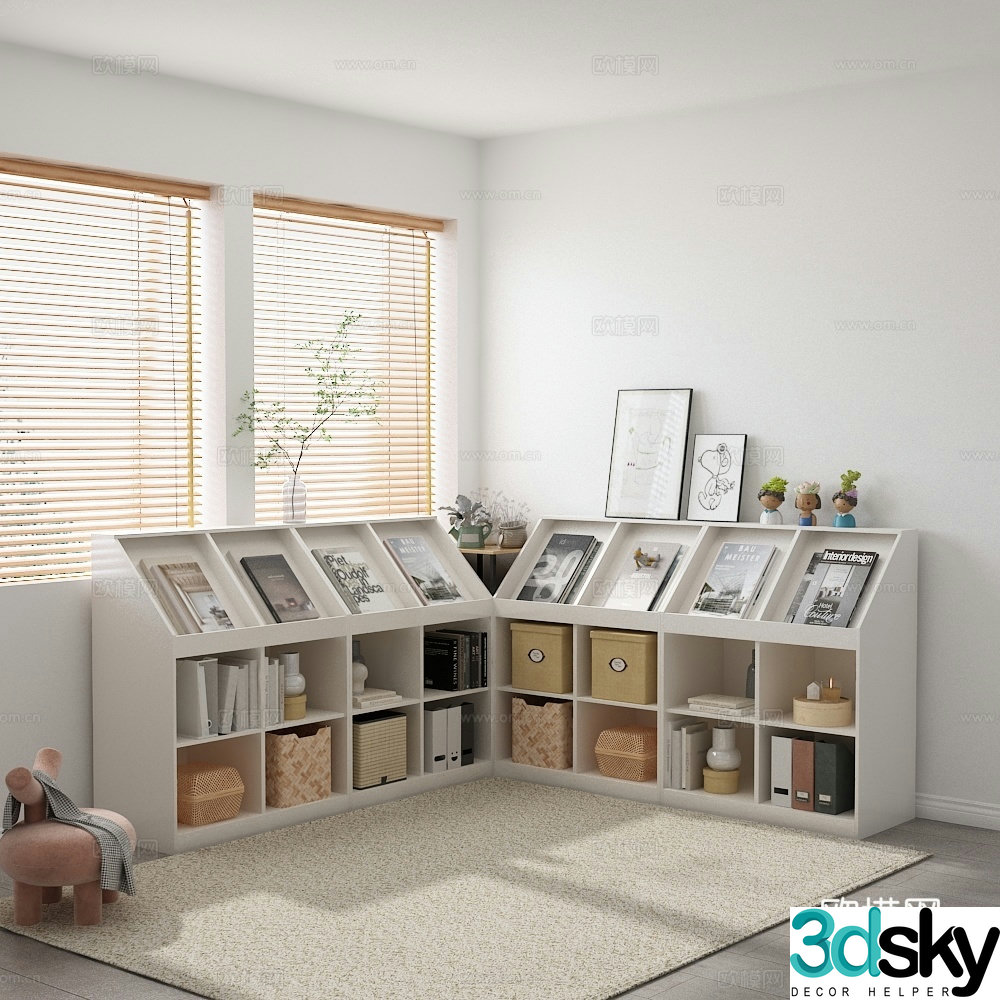 Bookcase Children’s bookcase Shelf 3D model