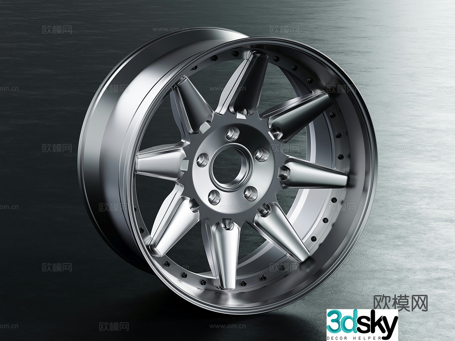Car wheel hub 3d model