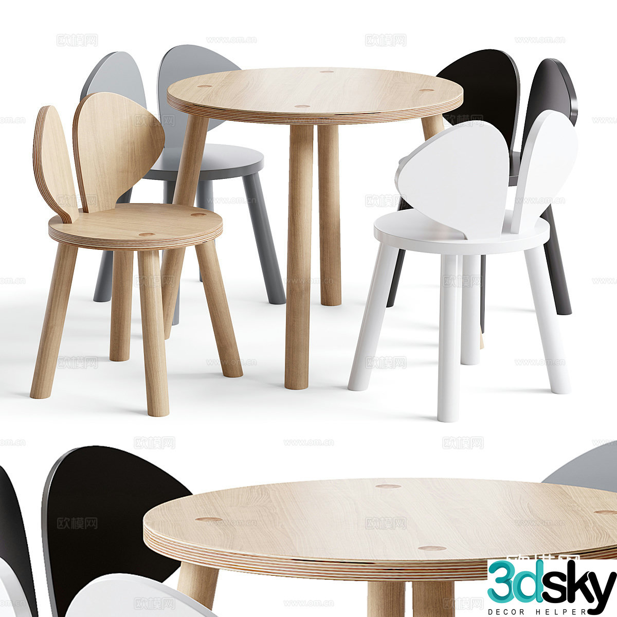 Oak chair 3d model