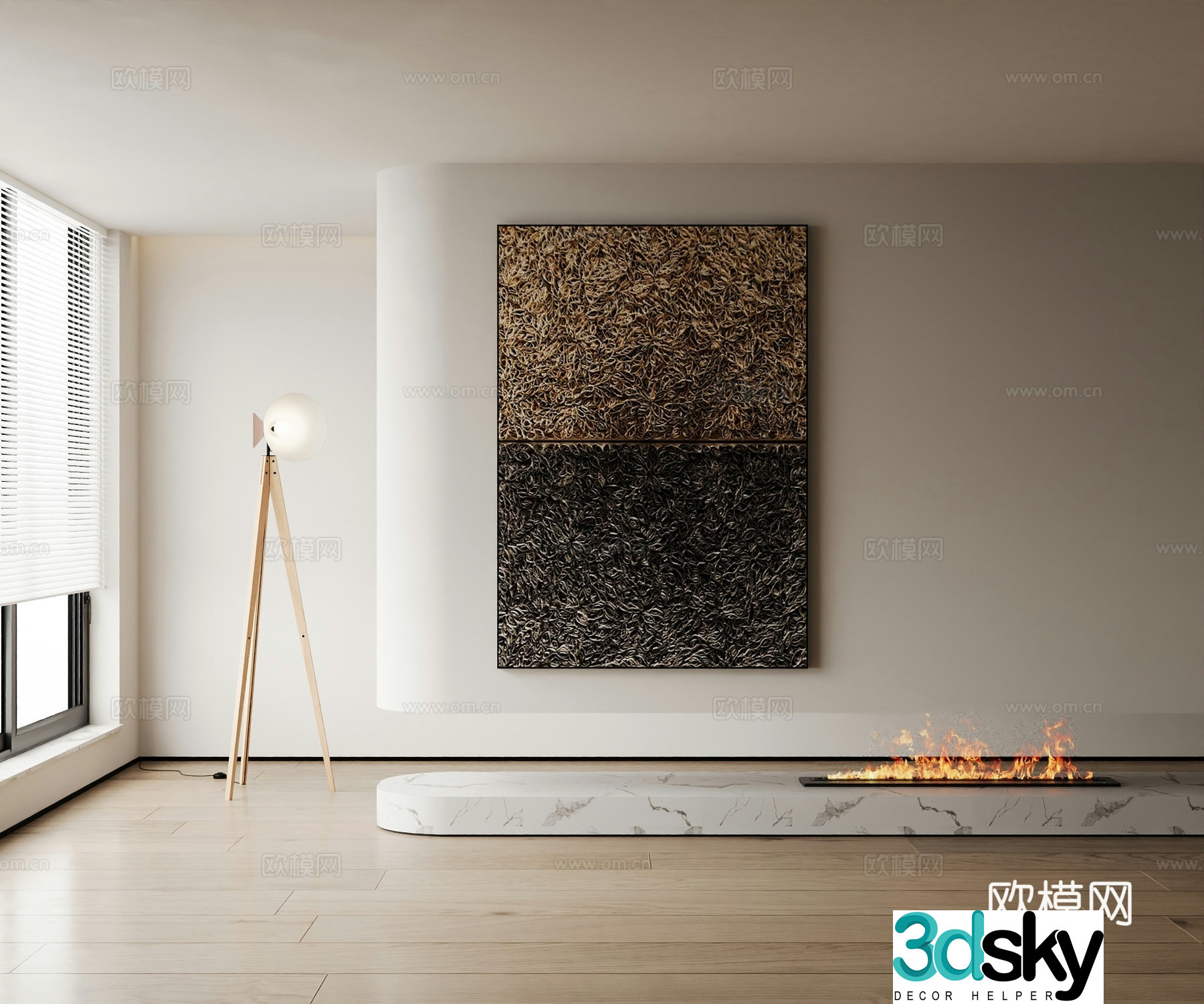 Modern decorative painting 3d model