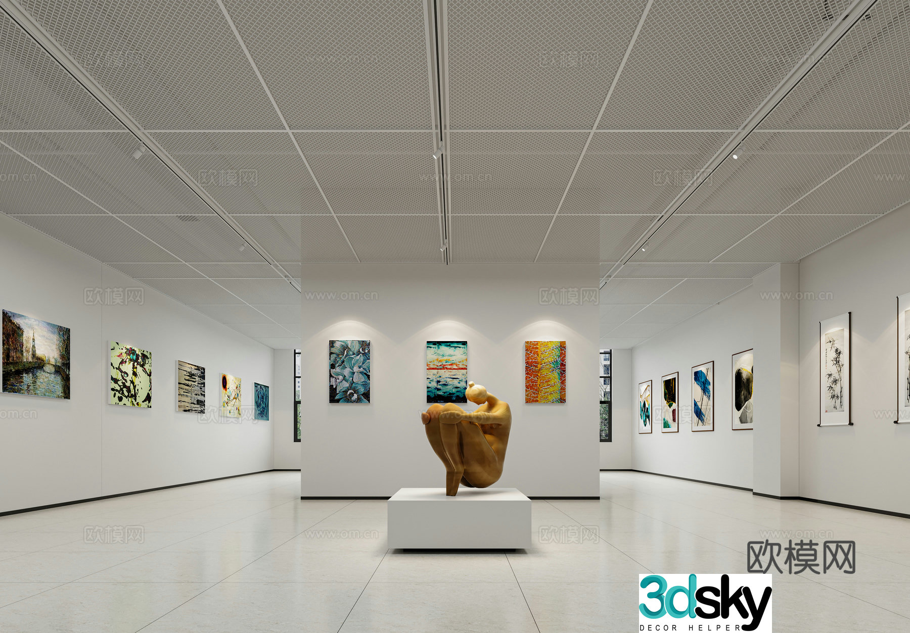 Modern Craftsman Culture Center Craftsman Spiritual Culture Center Exhibition Hall Cultural Exhibition Hall Museum Culture 3D Model