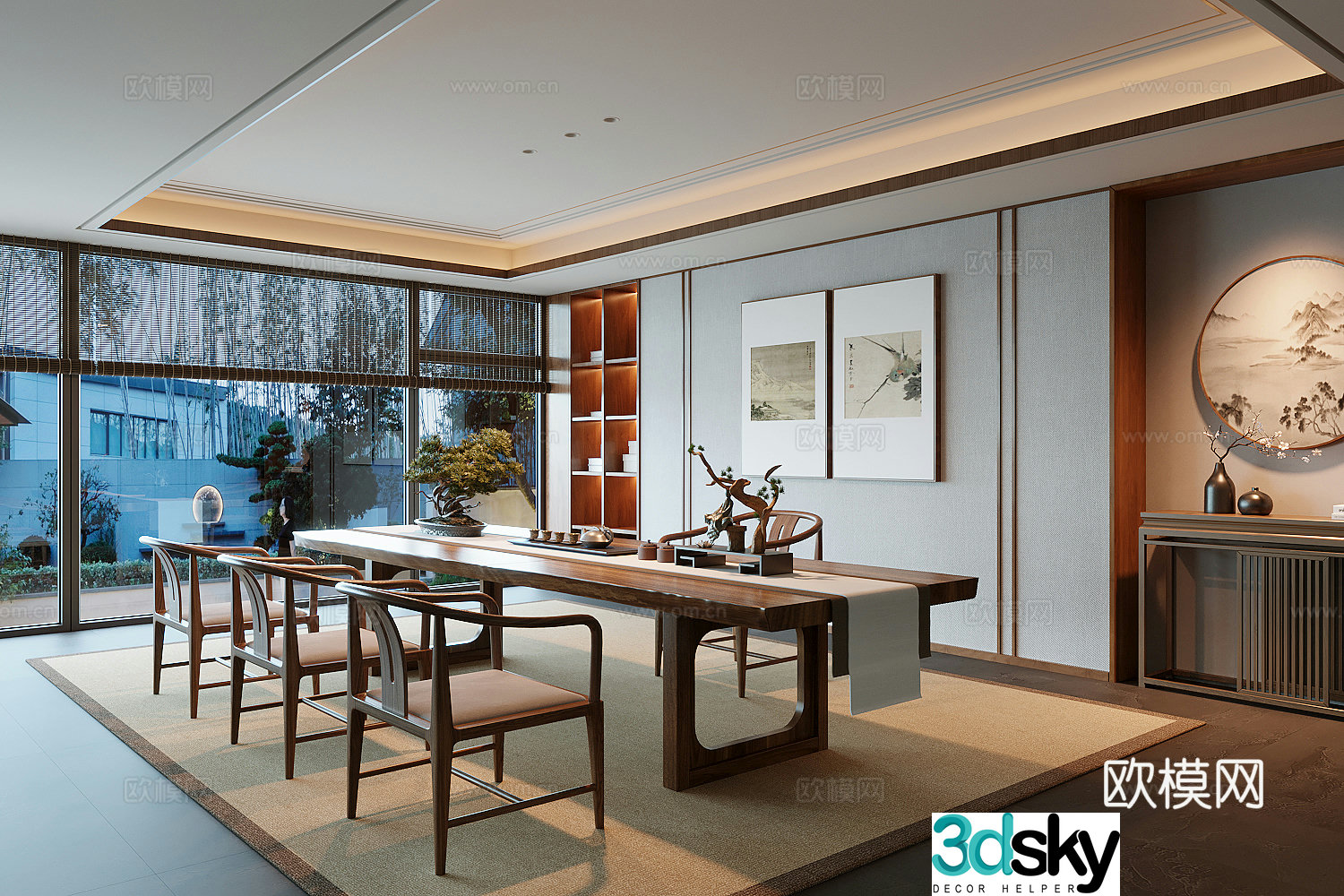 New Chinese tea room 3D model