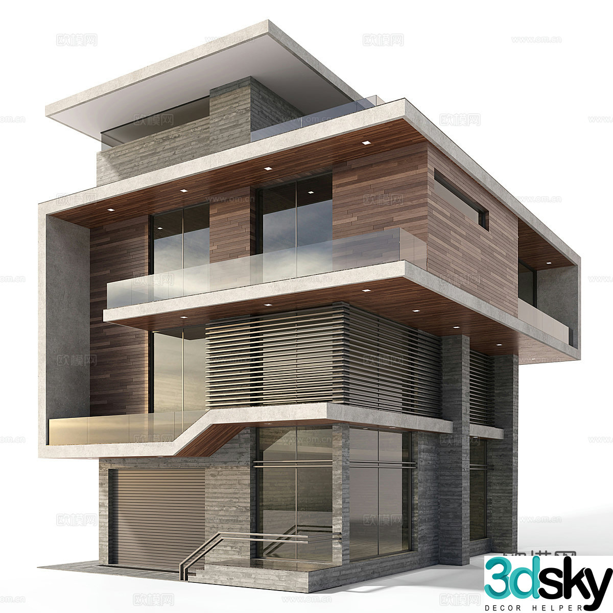 Modern villa 3d model