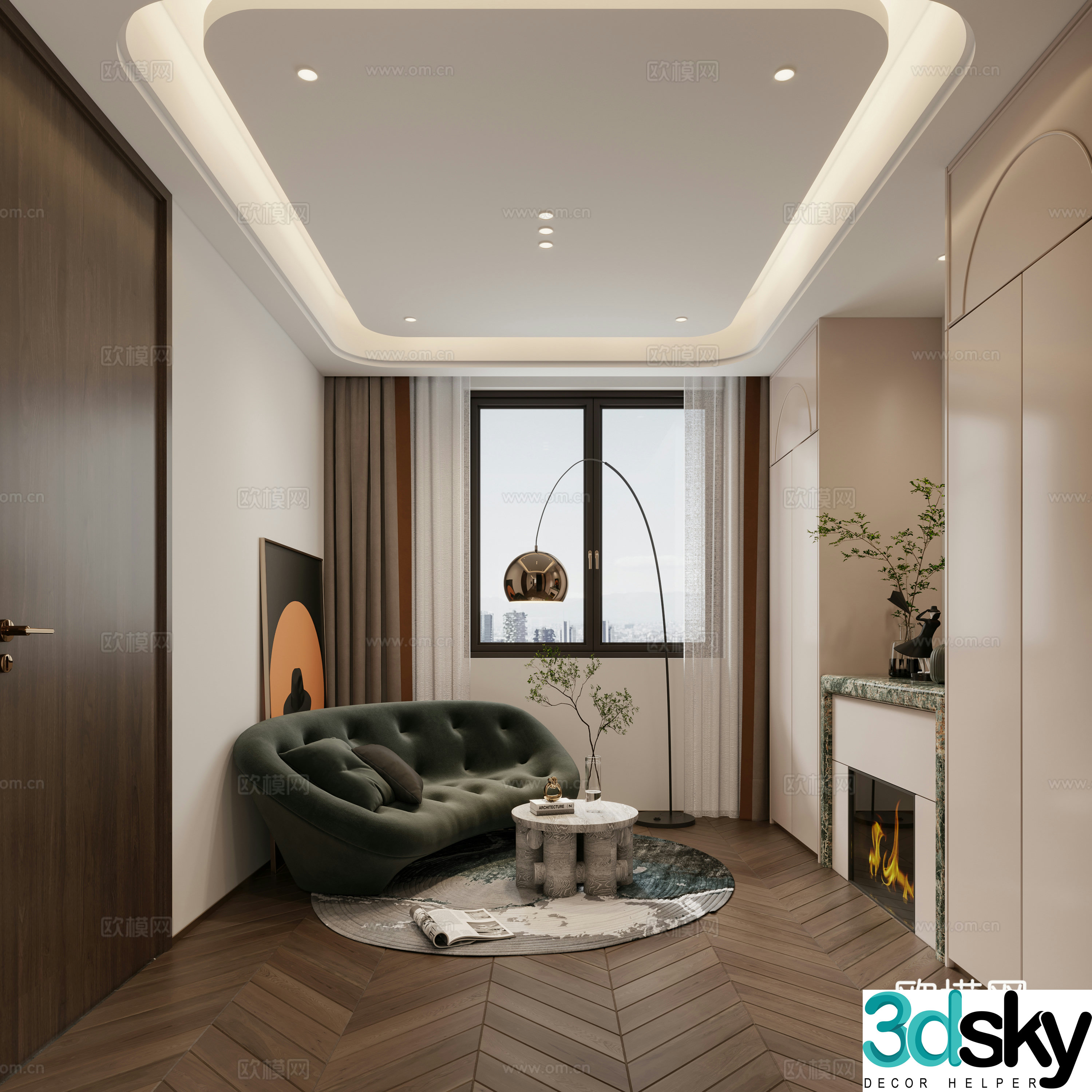 Modern cloakroom 3d model