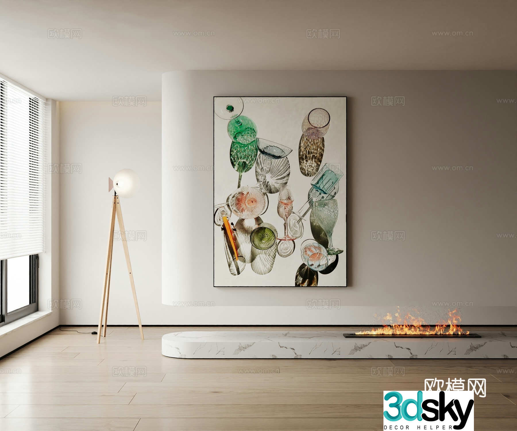 Modern decorative painting 3d model