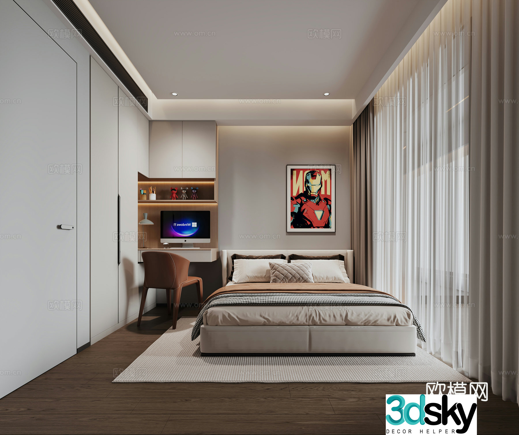 Modern bedroom 3d model