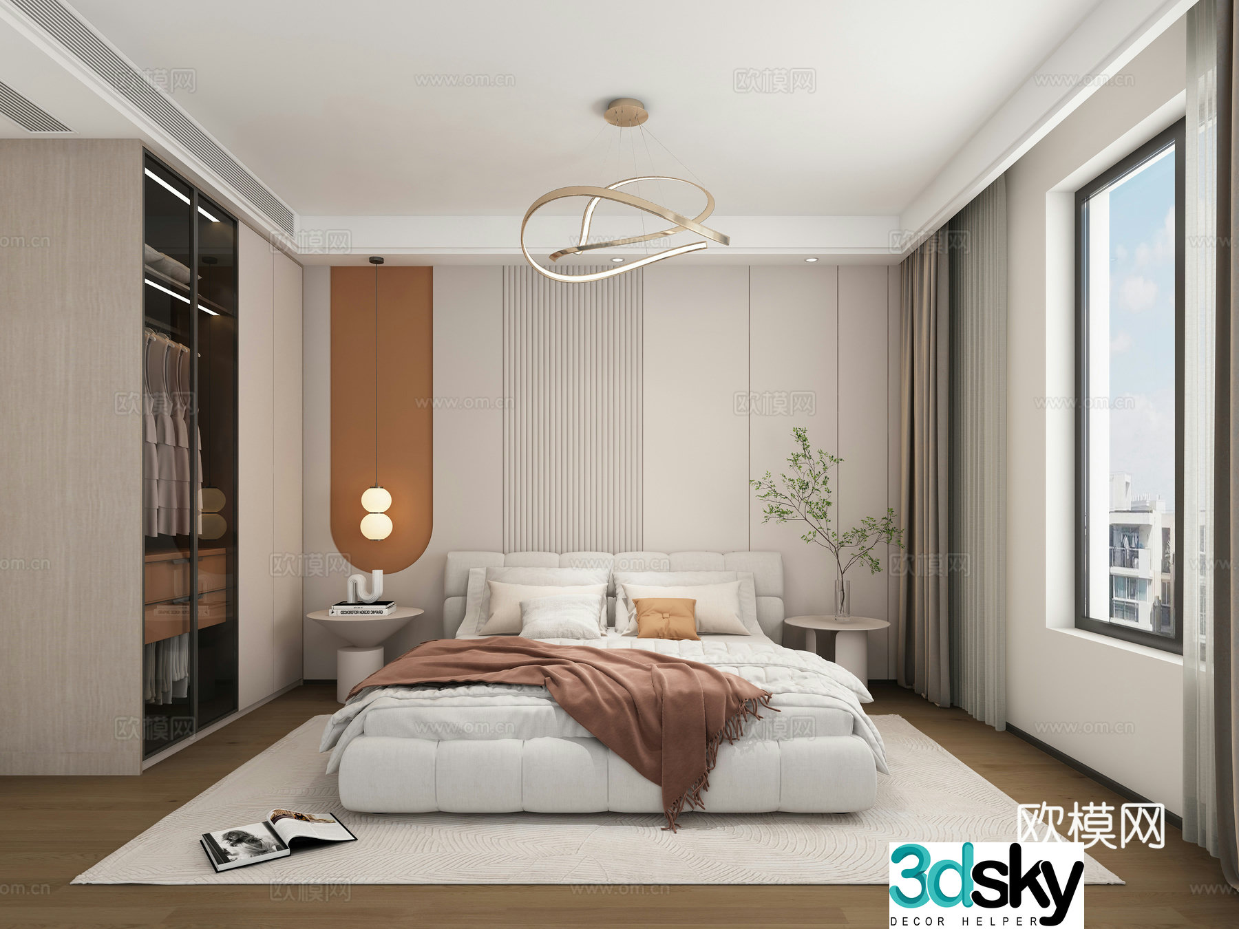 Modern bedroom 3d model