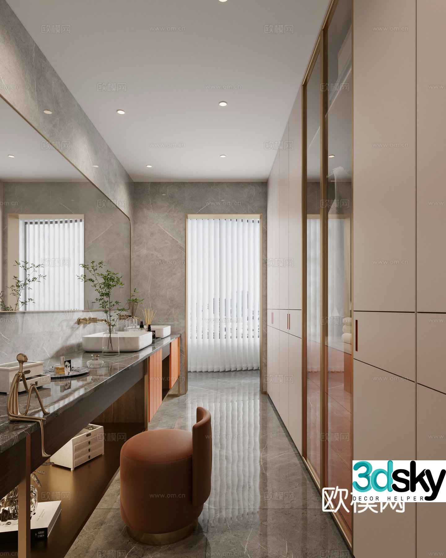Modern cloakroom 3d model