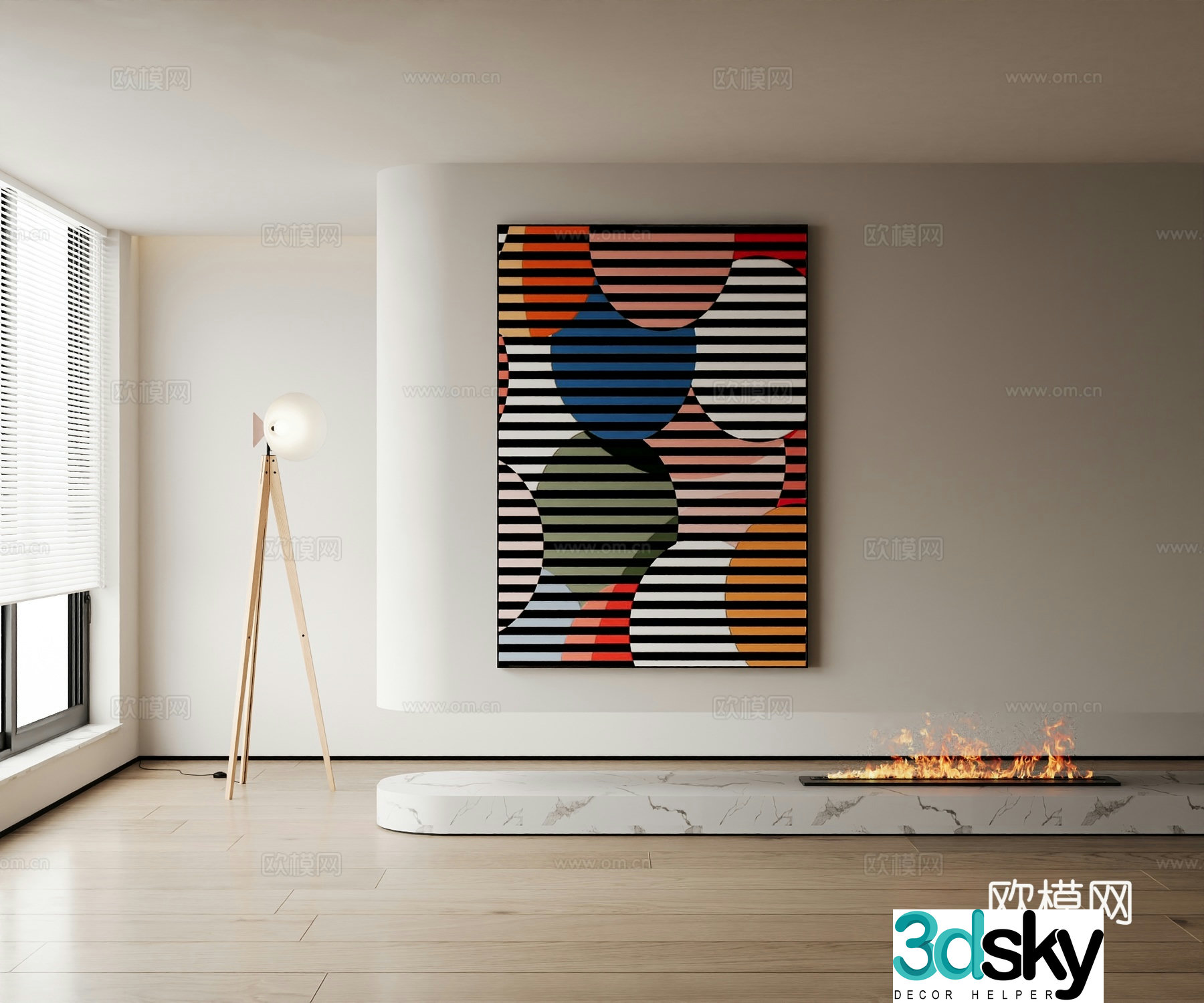 Modern decorative painting 3d model