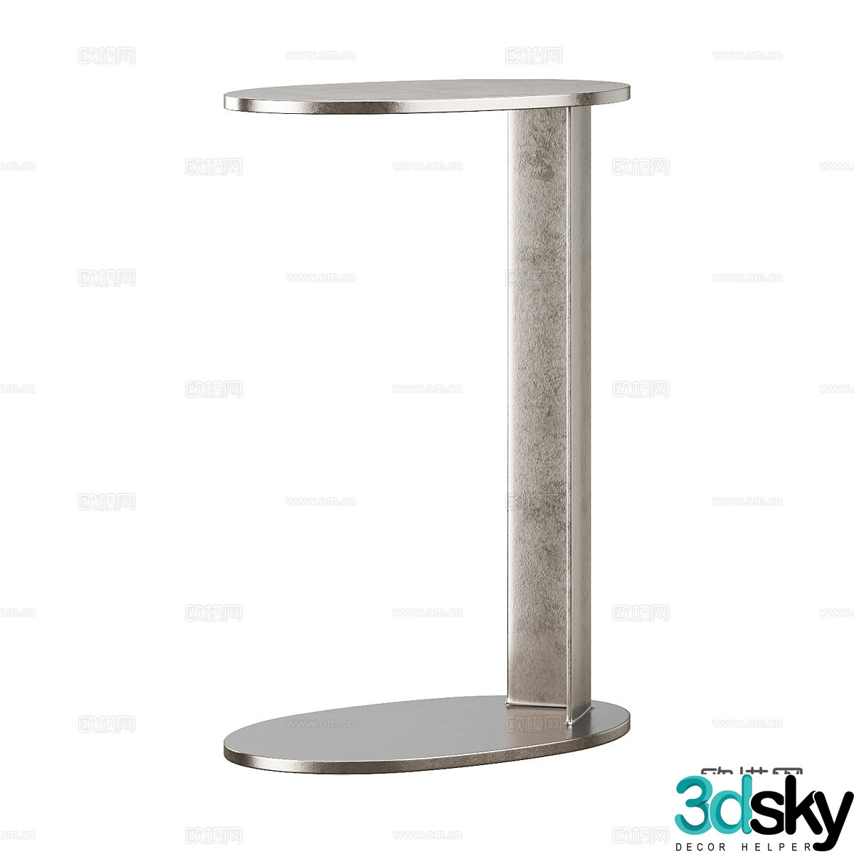 Modern Italian metal edge table 3D model