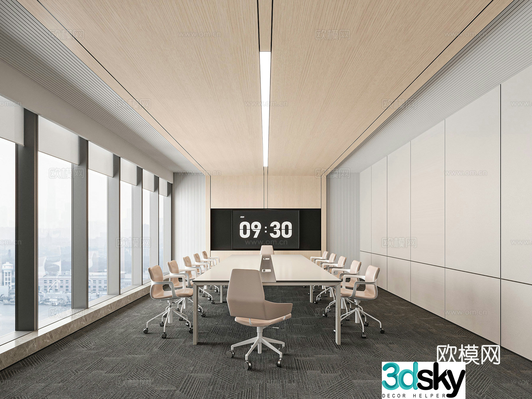 Modern conference room 3d model