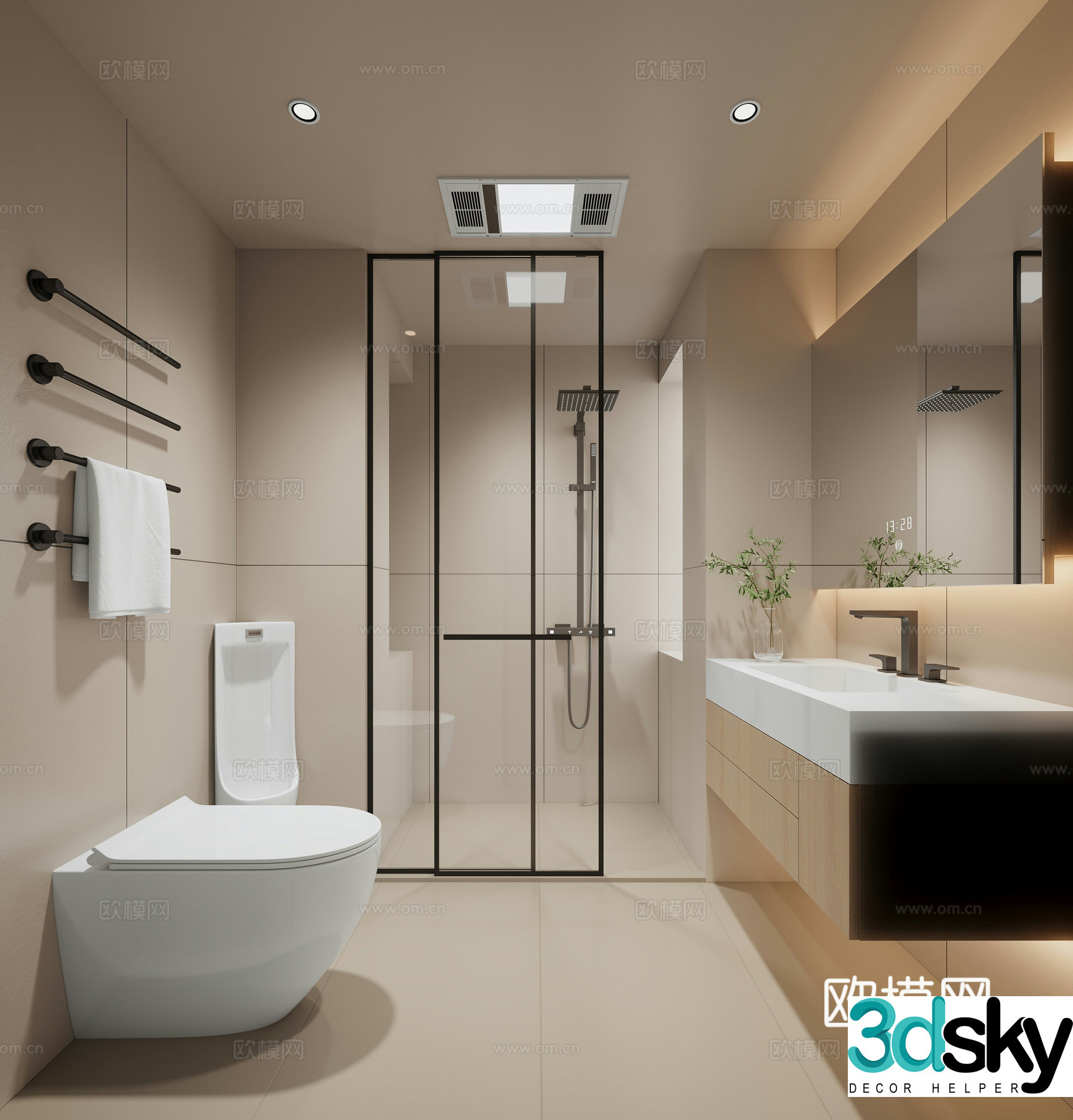 Modern bathroom 3d model