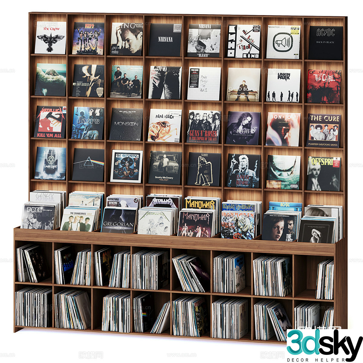 Modern vinyl record holder 3d model