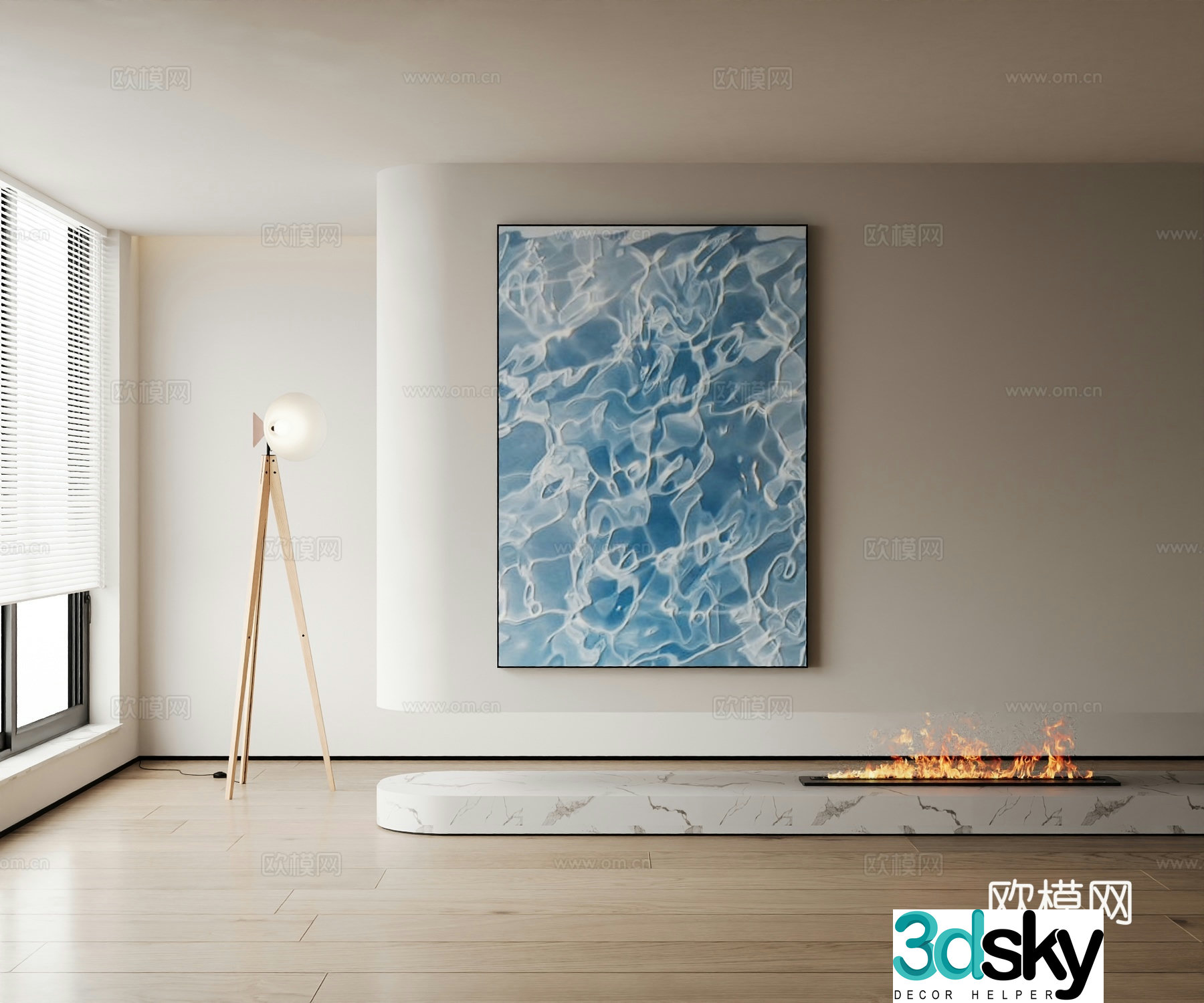 Modern decorative painting 3d model