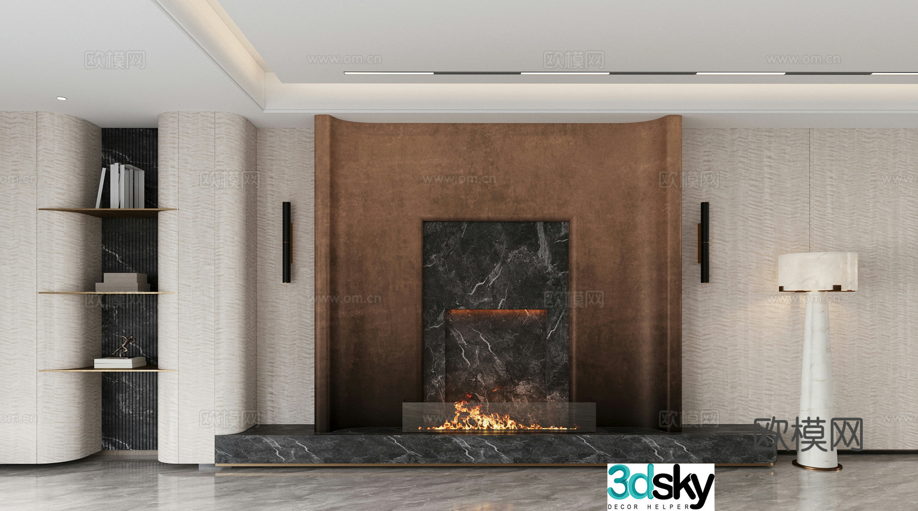 Wasabi TV background wall 3d model