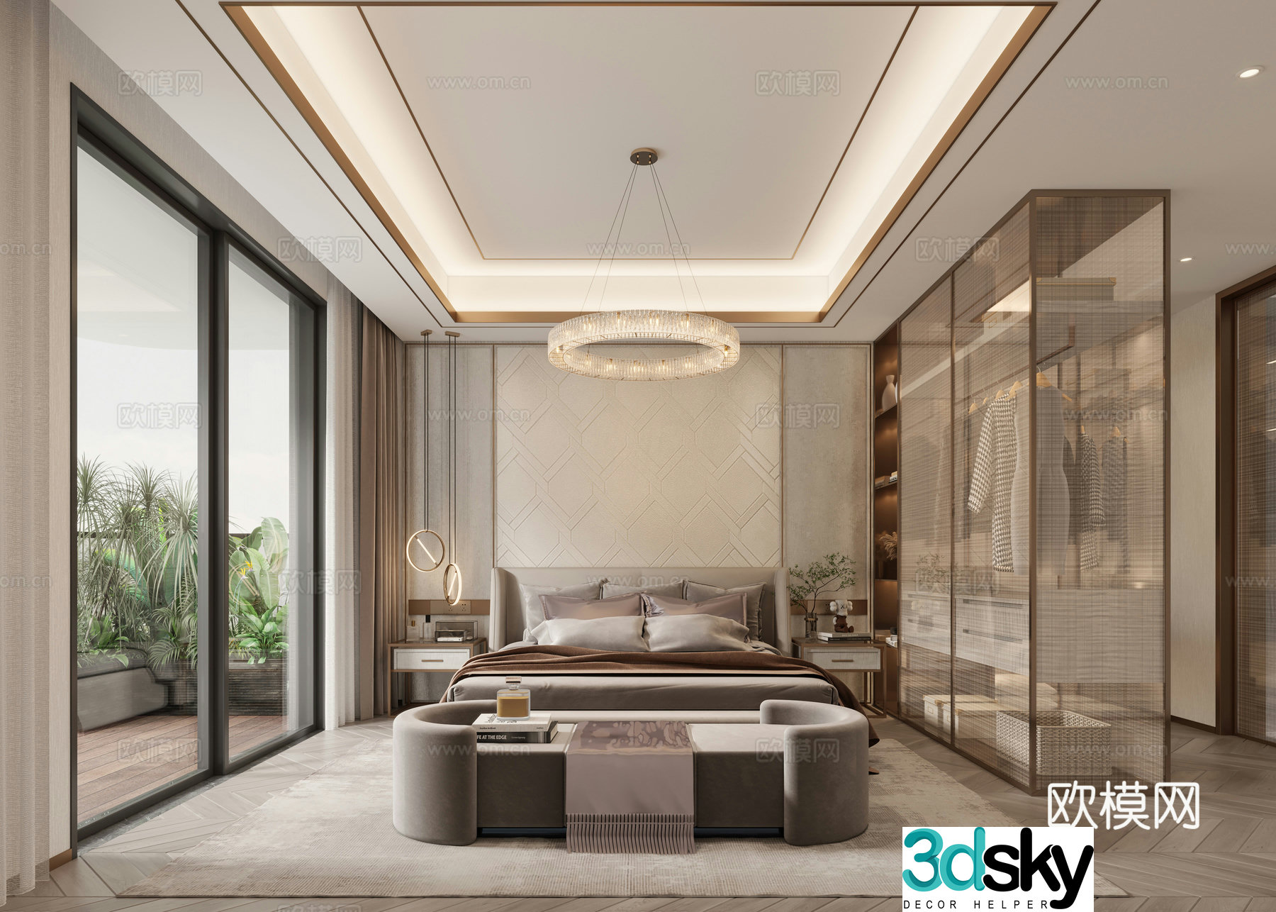 Italian bedroom 3d model