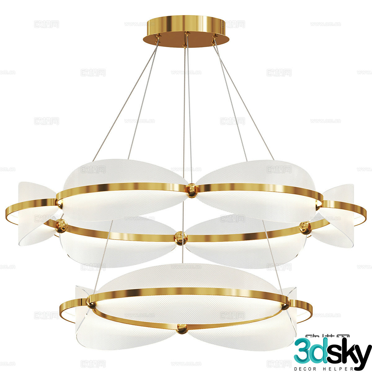 Modern light luxury Maytoni – Breeze 80W chandelier 3d model