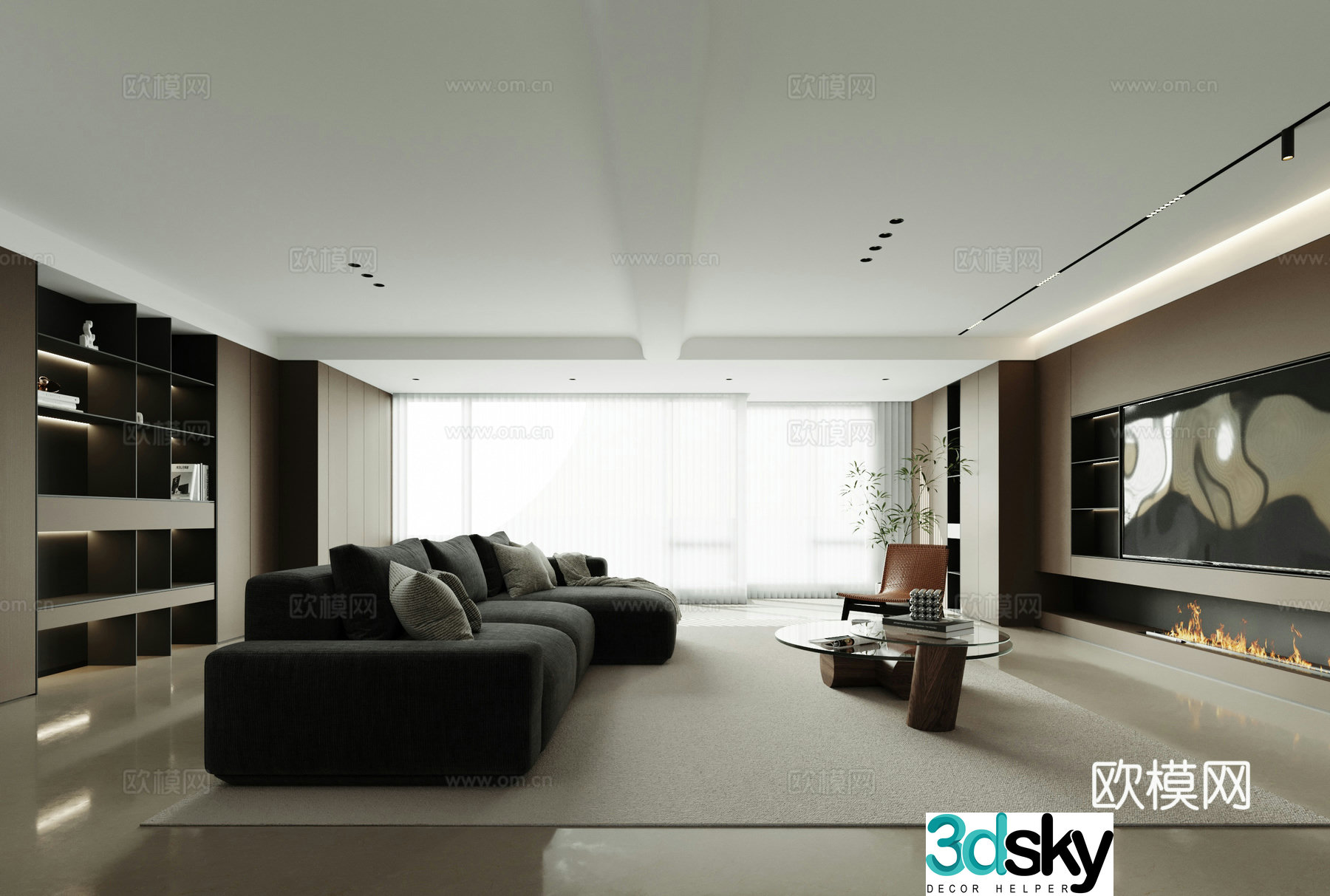 Modern living room 3d model