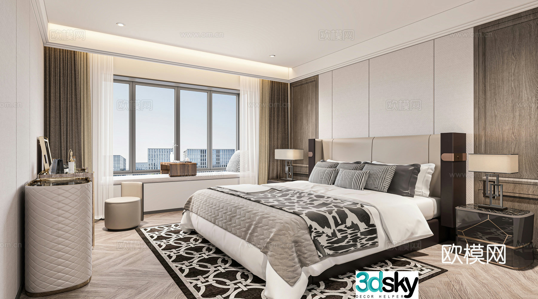 Modern bedroom 3d model