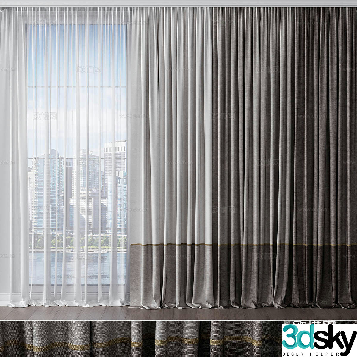 Curtain 3d model