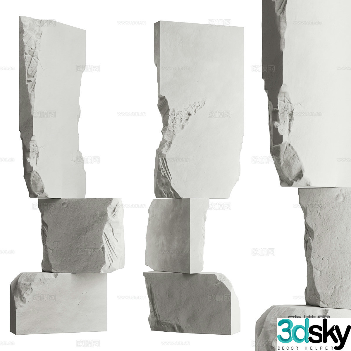 Modern abstract sculpture 3d model