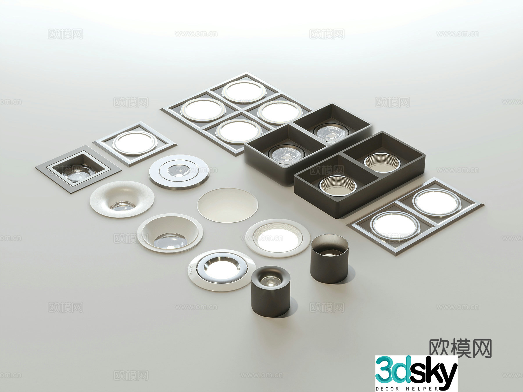 Modern downlight spotlight 3d model