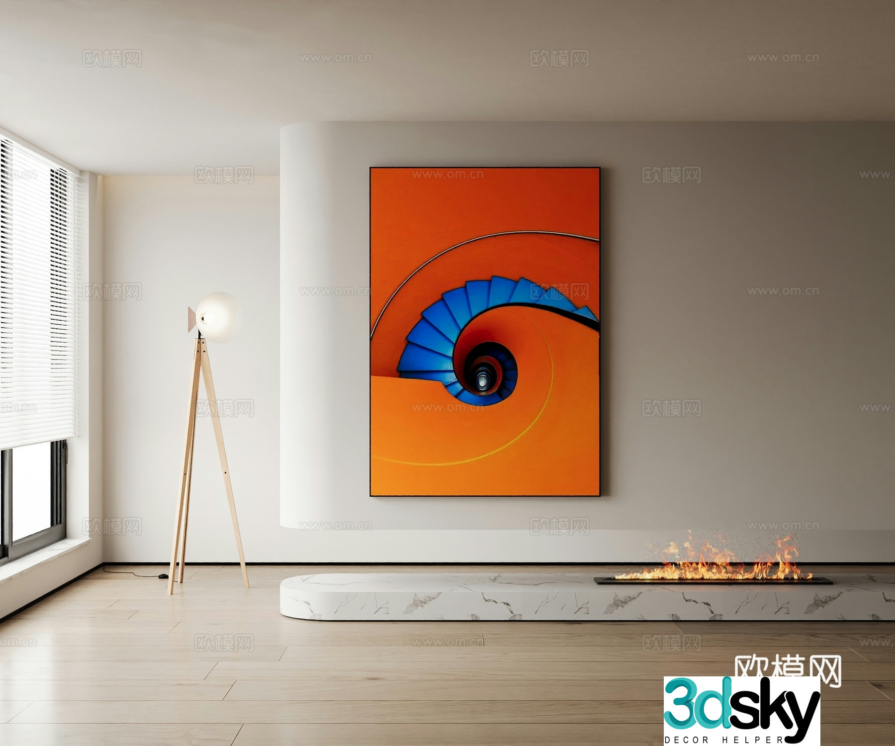 Modern decorative painting 3d model