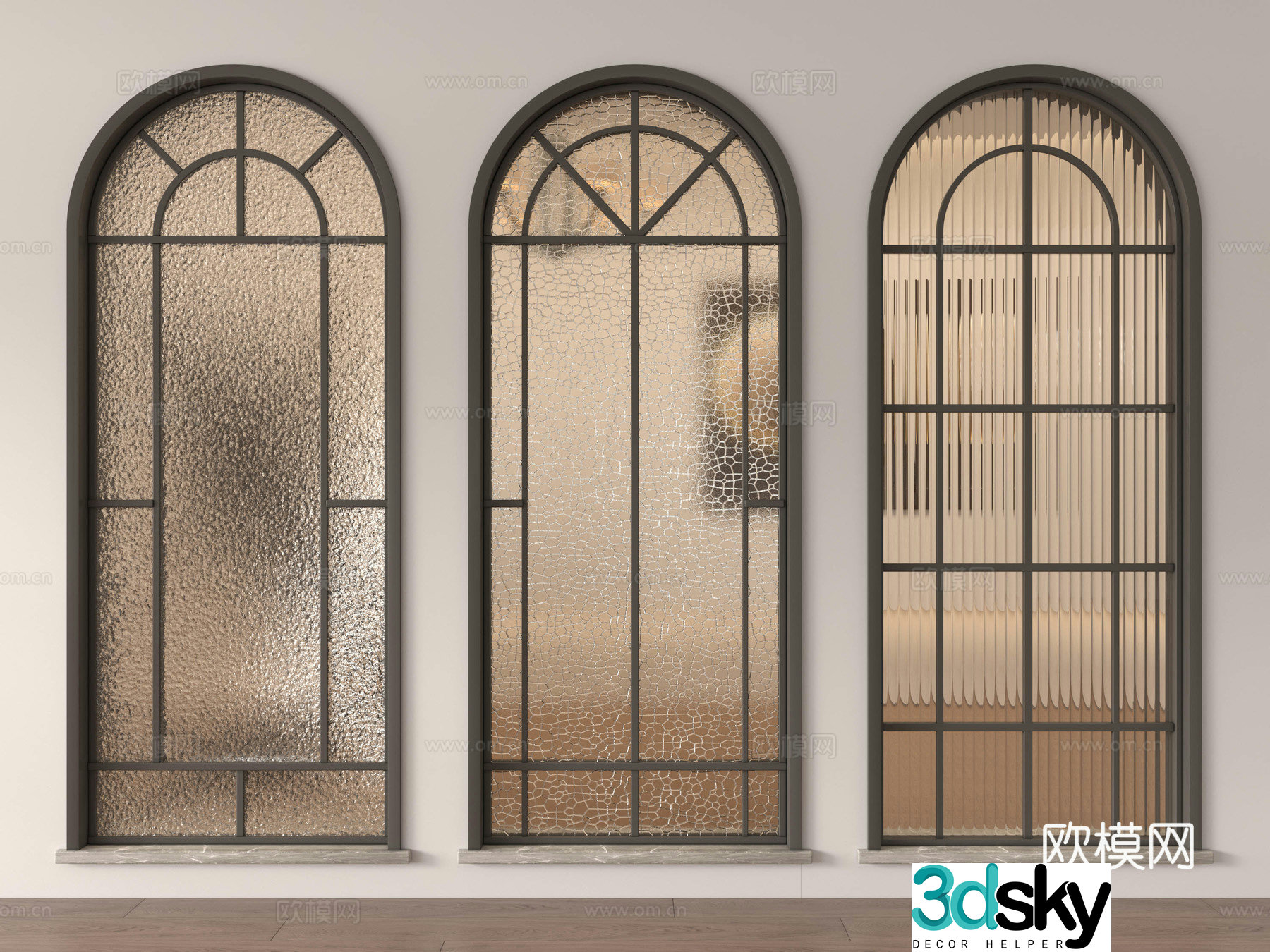 French glass partition French glass window medieval glass partition medieval glass window glass partition 3d model