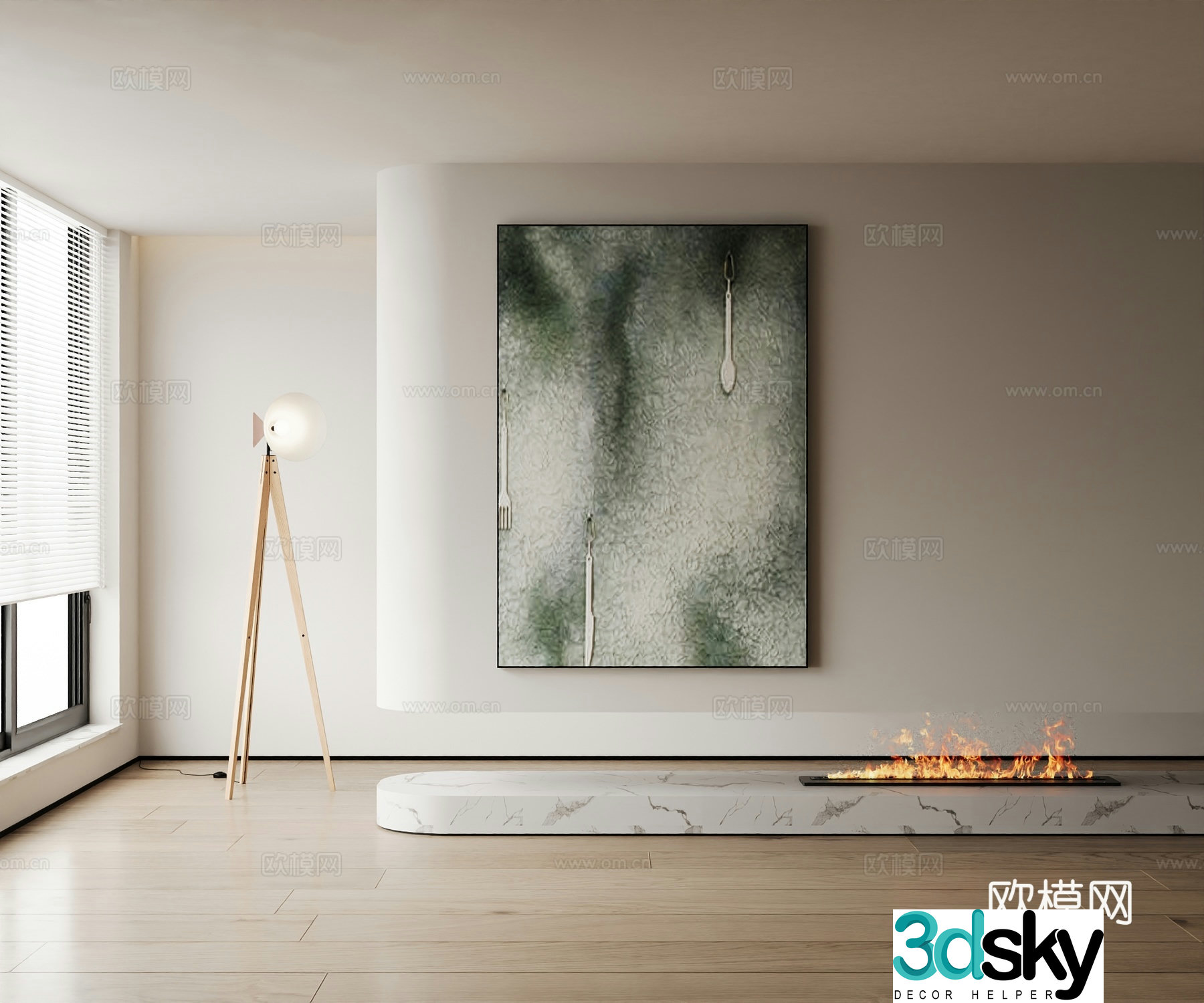 Modern decorative painting 3d model