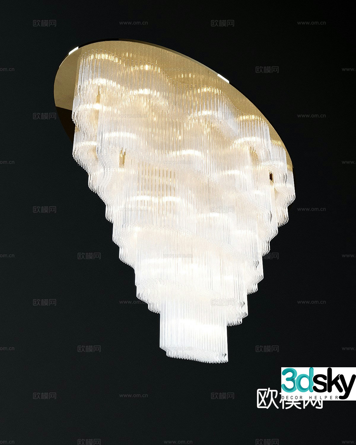 Lobby Chandelier 3d Model