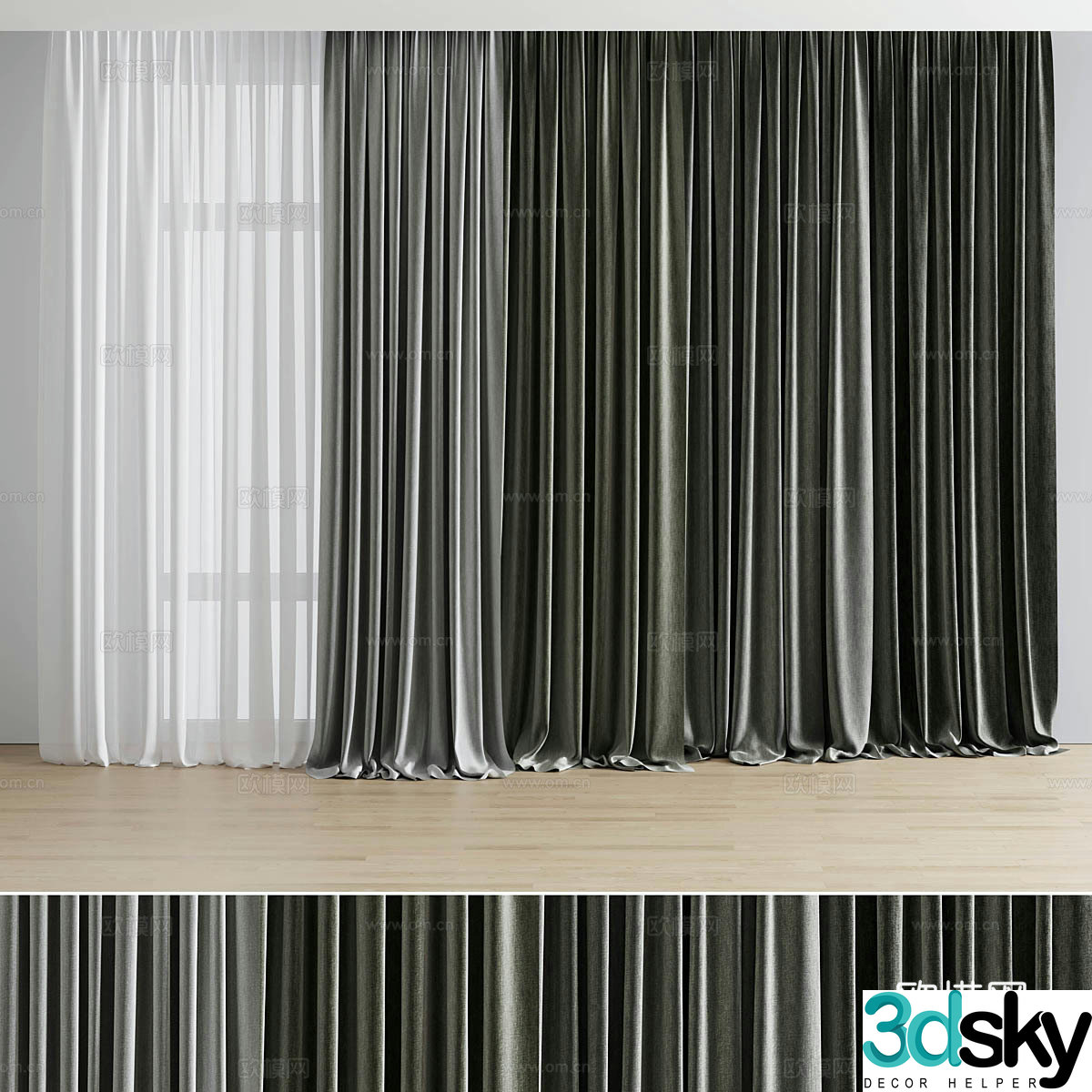 Curtain 3d model