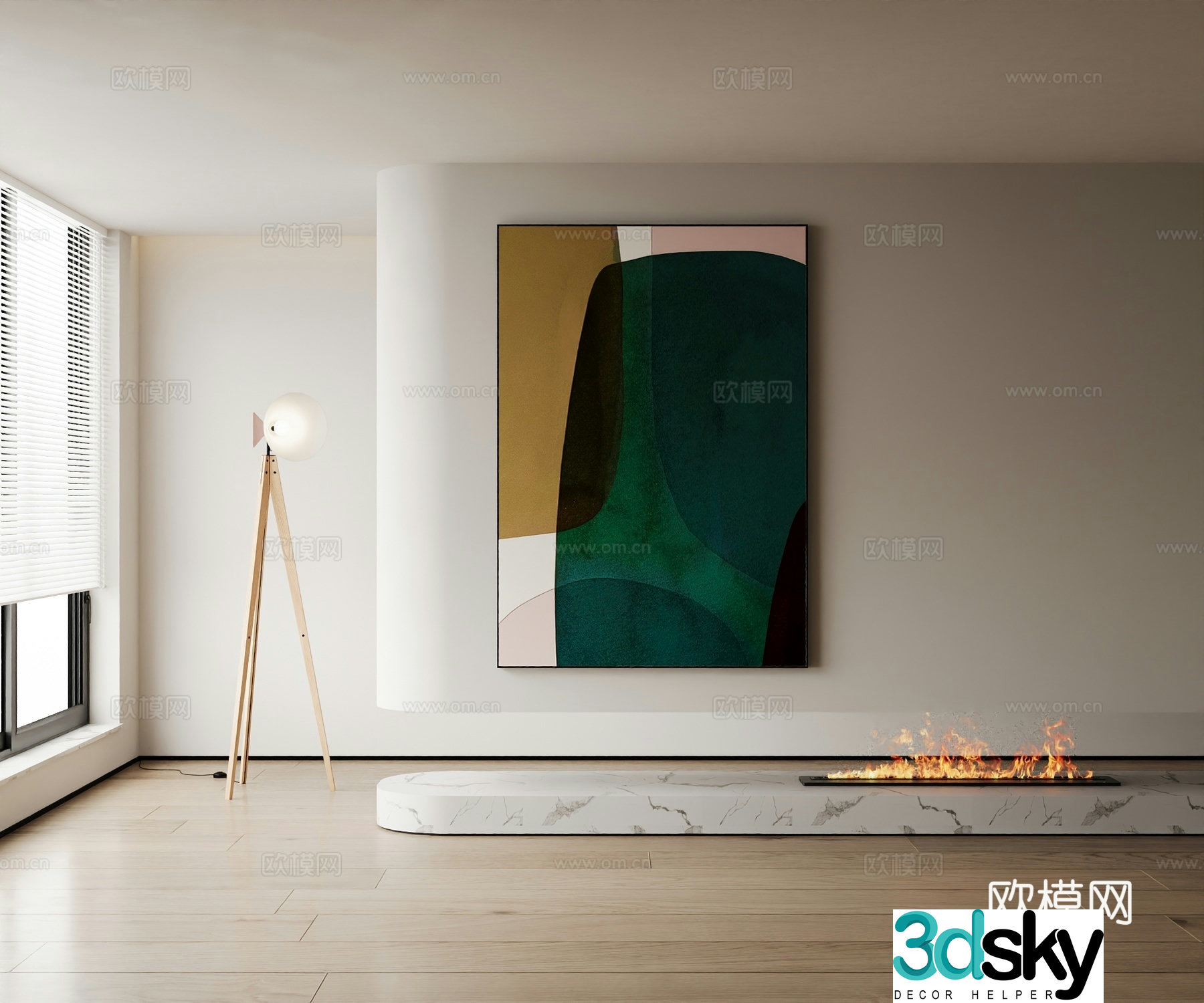 Modern decorative painting 3d model