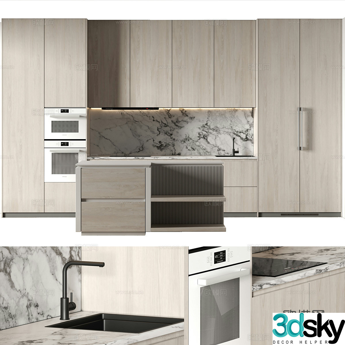 Modern Italian cabinet 3d model