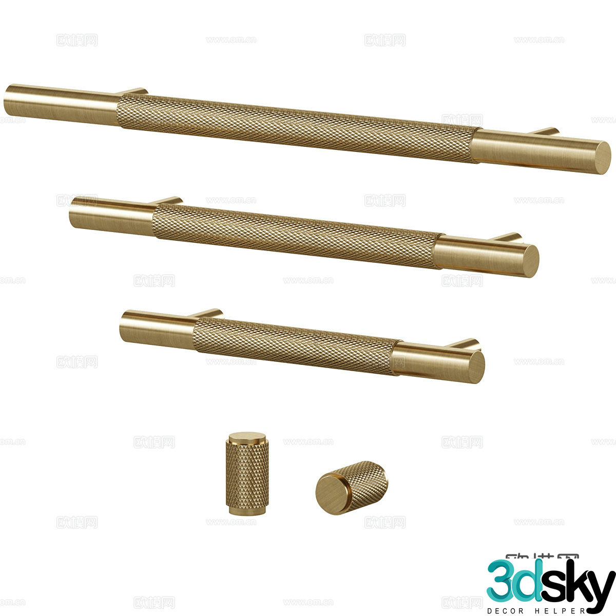 Metal handle Door handle Door handle Cabinet door handle Cabinet door handle Small handle Light luxury pull 3D model