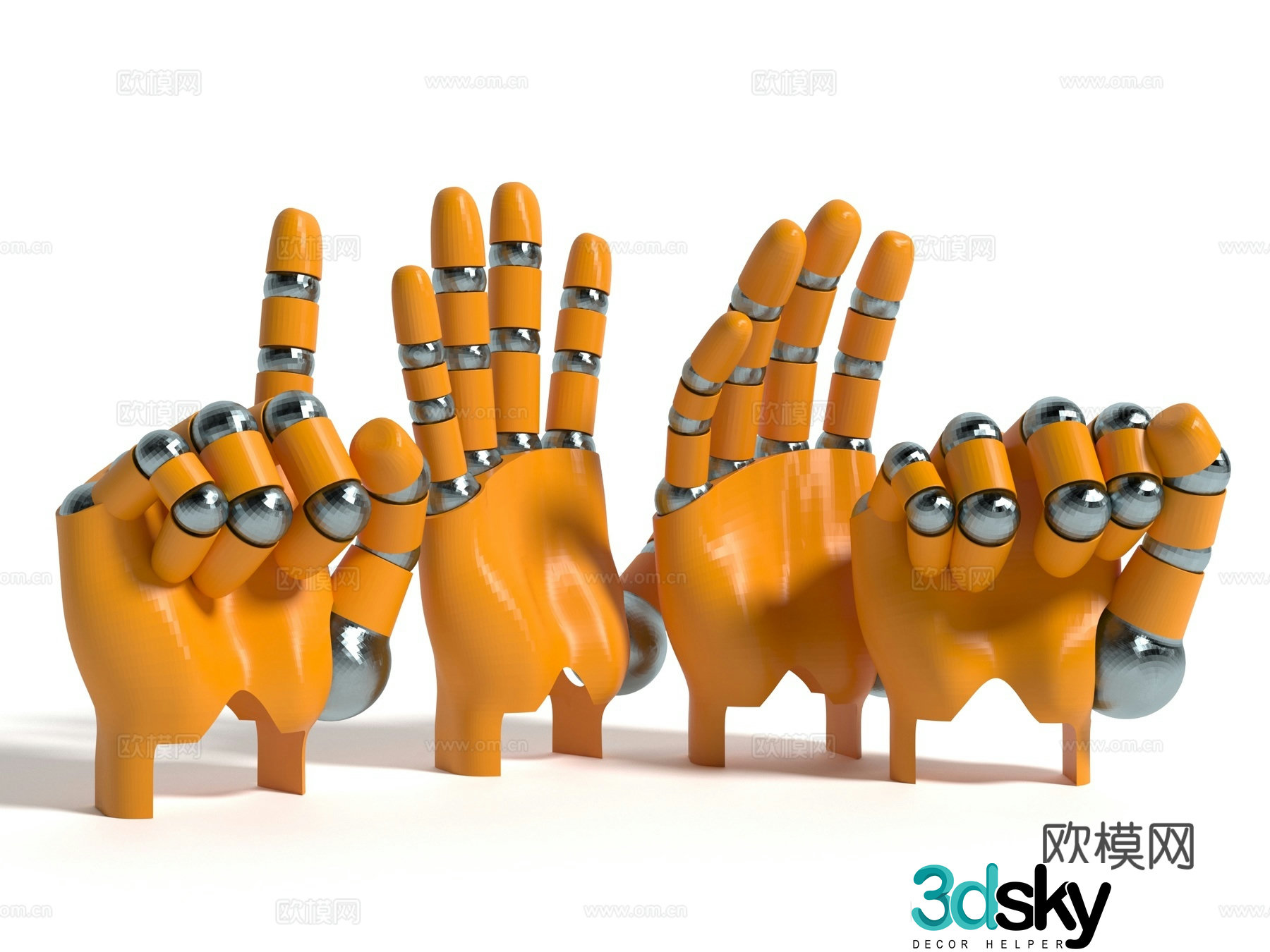 Modern style robot hand 3d model