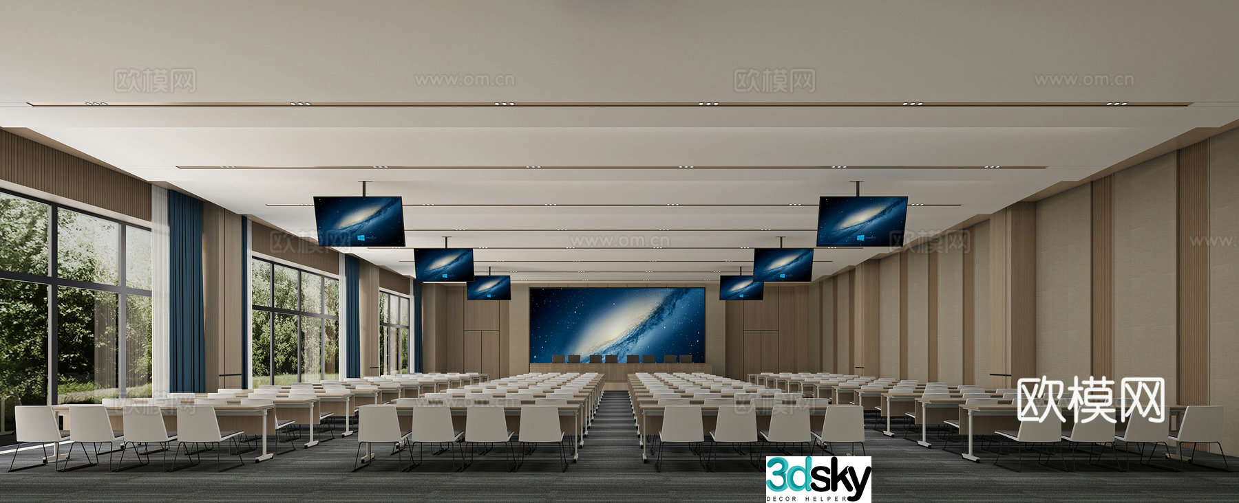 Modern Billboard Conference Room 3D Model