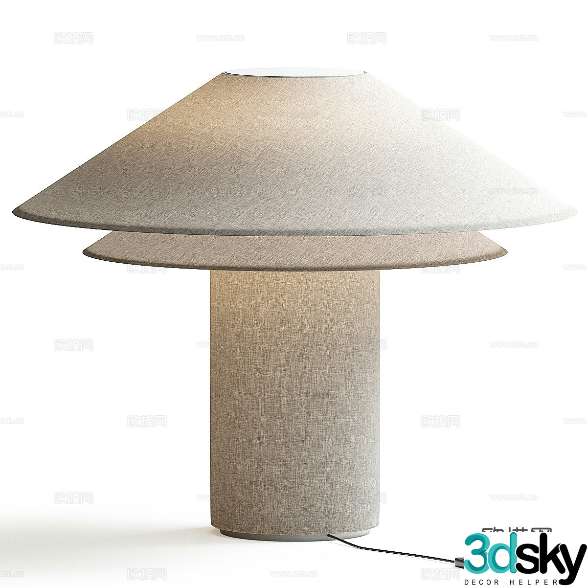 New Chinese Normo Shan Table Lamp 3D Model