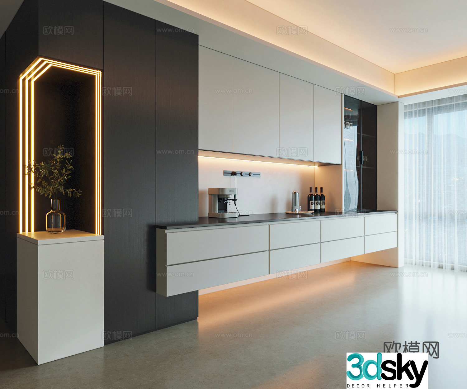 Modern Italian sideboard 3D model