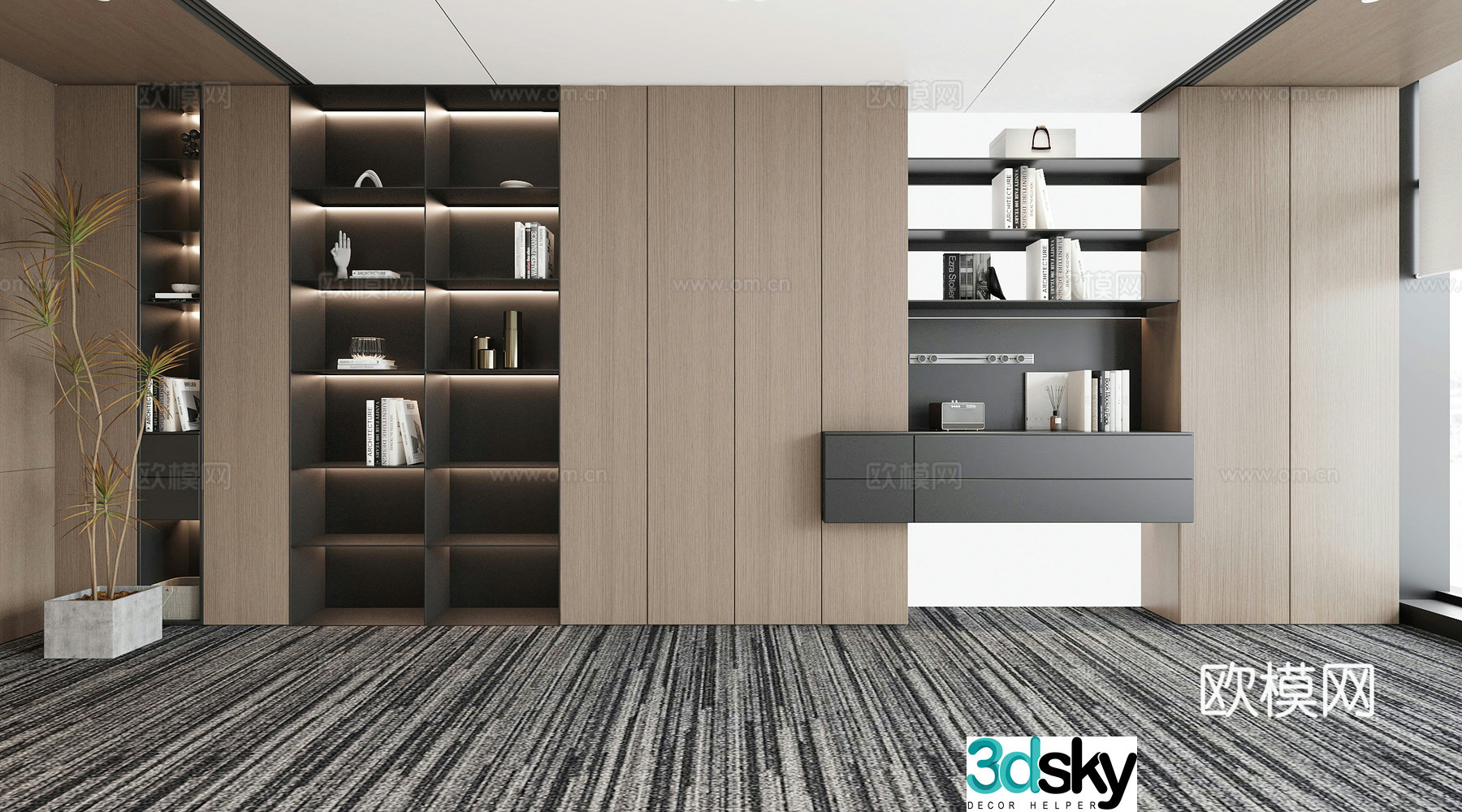 Modern decorative cabinet 3d model