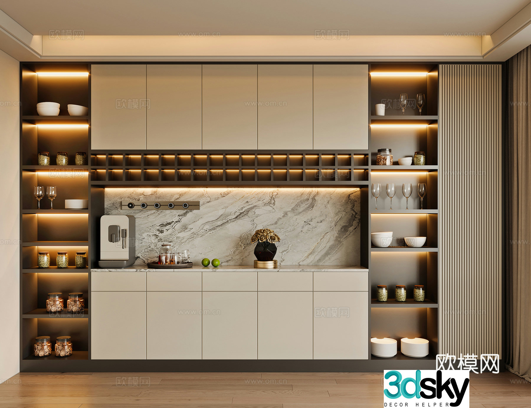 Modern sideboard 3D model