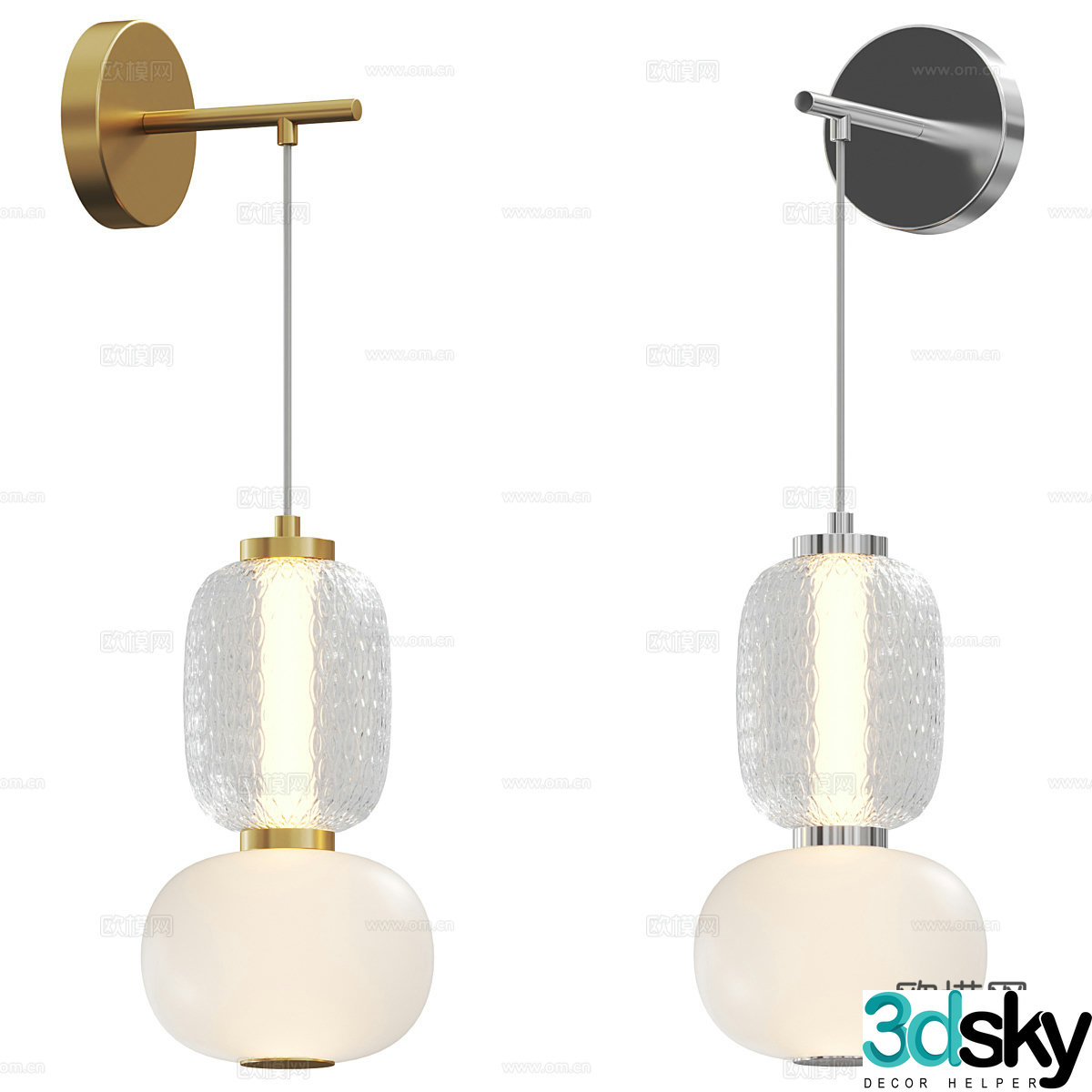 New Chinese style light luxury Maytoni pattern wall light 3D model