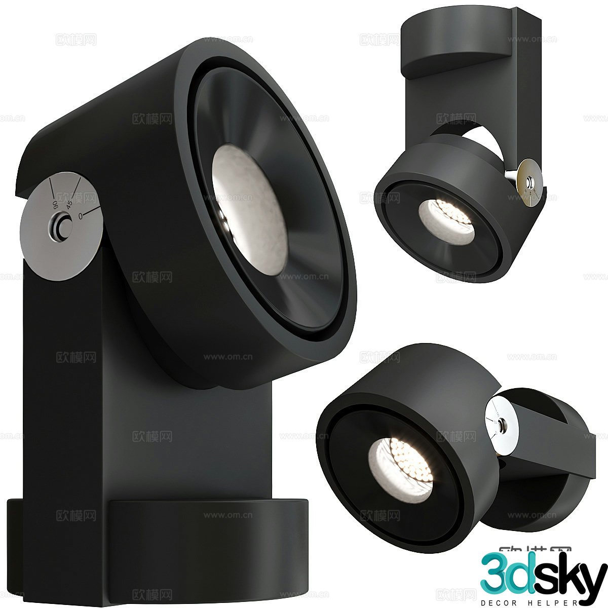 Modern WABI Outdoor Spotlight 3D Model