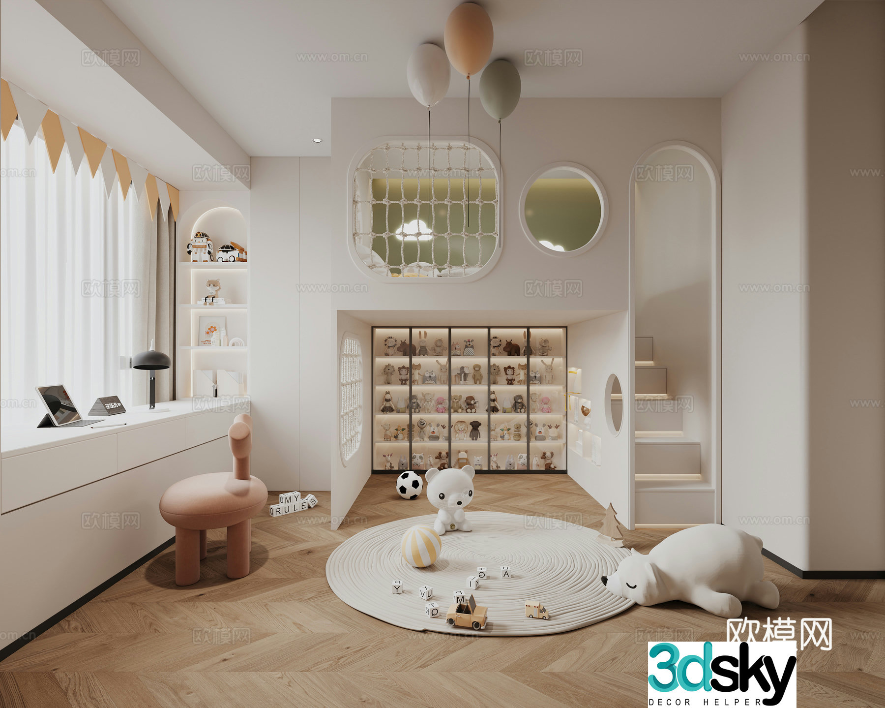 Modern children’s room 3d model