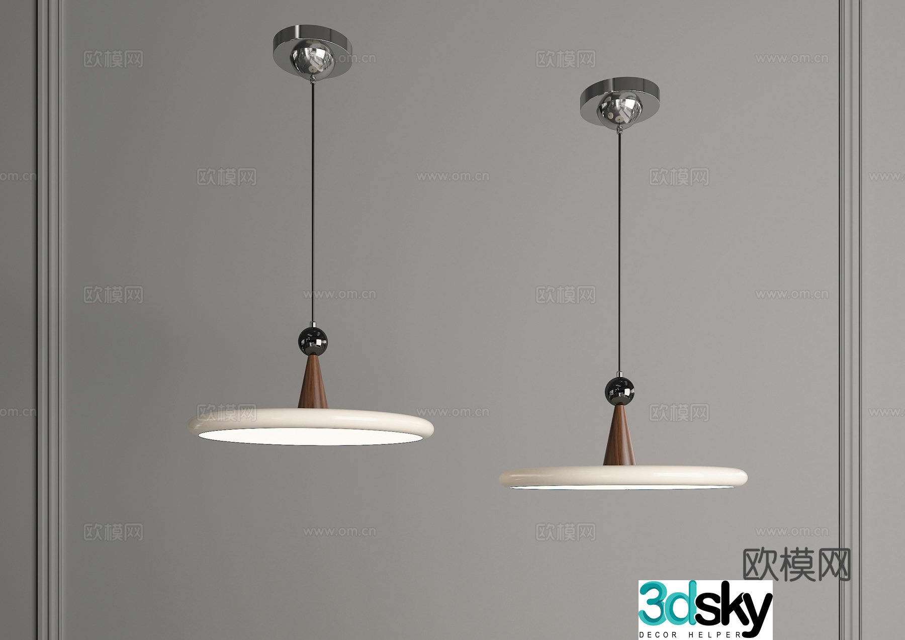 Single-head chandelier Restaurant chandelier Decorative chandelier Middle chandelier Cream-style chandelier UFO chandelier 3D model